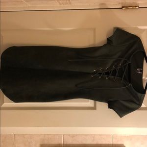 Army green mini dress